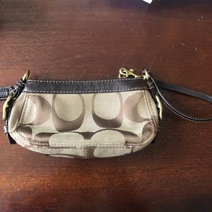Coach Brown Wristlet